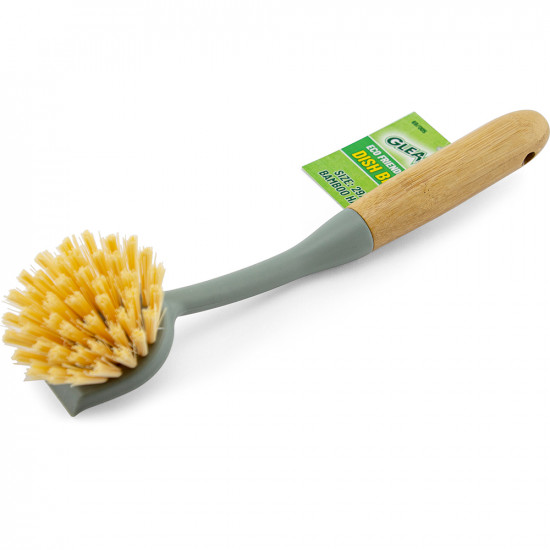 Dish Brush Round Eco Friendly Bamboo Handle 29x7cm 1pc/24